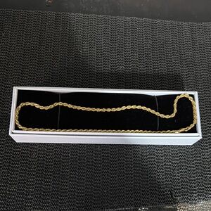 Gold Rope Chain Necklace